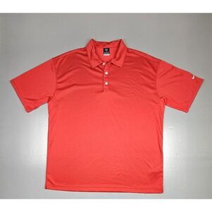 Nike‎ Golf Polo Shirt Mens 2XL. Dri-Fit Cherry Red Performance Short Sleeve.